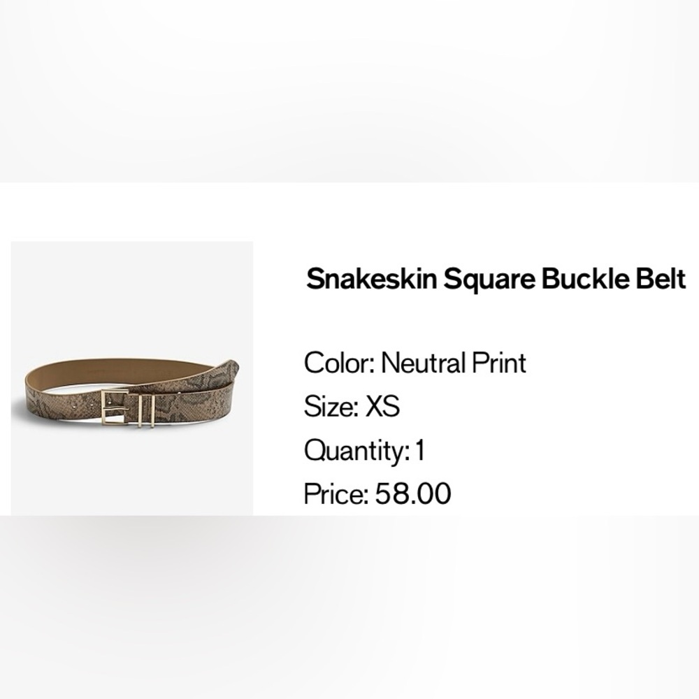 Express Snakeskin Belt